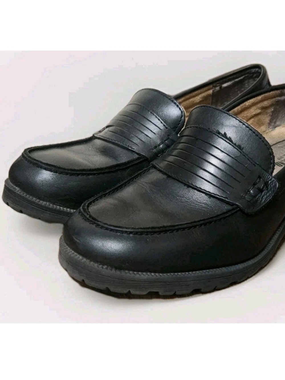 Eastland Y2K Newbury Black Leather Loafers 9 Chunky Heel 3934-01 Dark Academia - Picture 3 of 16